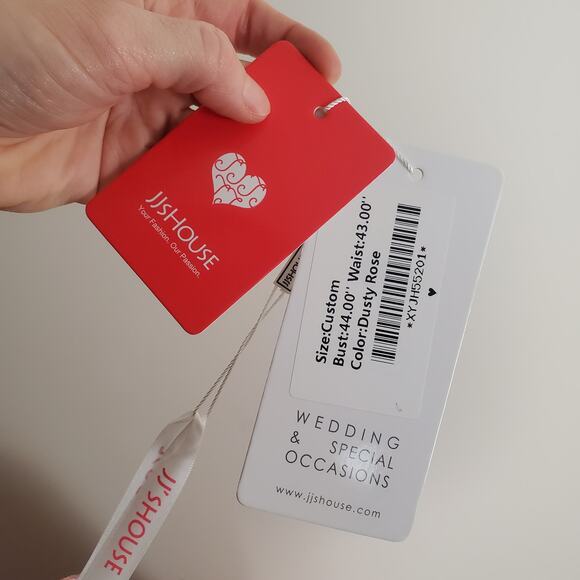 NWT JJ's House A-line Scoop Illusion Ankle-Length Lace Dress Pink - Picture 9 of 13